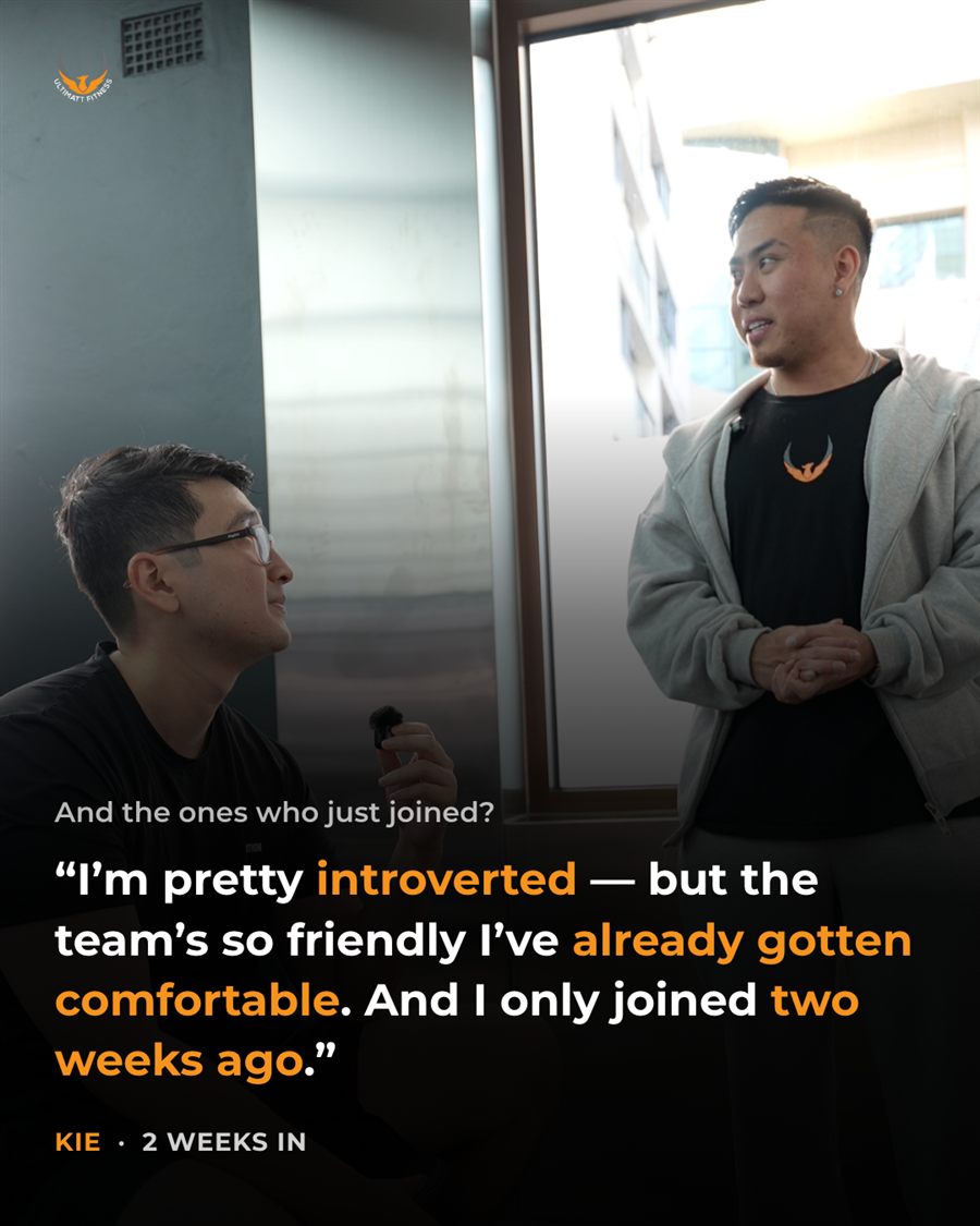 Kie — comfortable in the team two weeks in